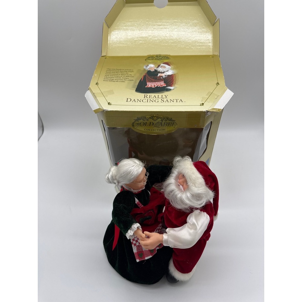 2002 Mr. Christmas Really Dancing Santa Dolls- Golden Label Collection- Tested - Picture 2 of 3